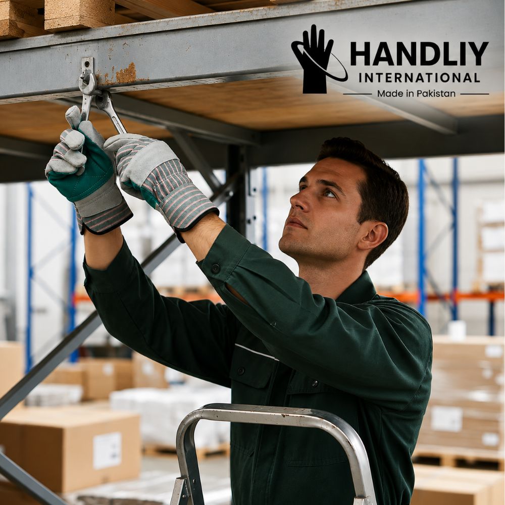 Double Palm Canvas Back Gloves - Image 2